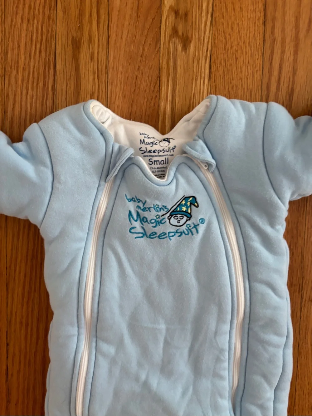 Merlin’s Magic Light Blue Magic Sleepsuit Baby Sleep Sack - Size Small